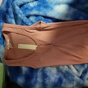NEW NWT Capella Dress Size Small Pink Mauve Ribbed Stretchy